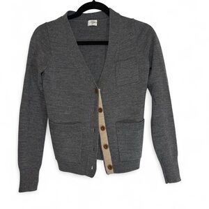 J. Crew’s Wallace 100% merino wool gray cardigan